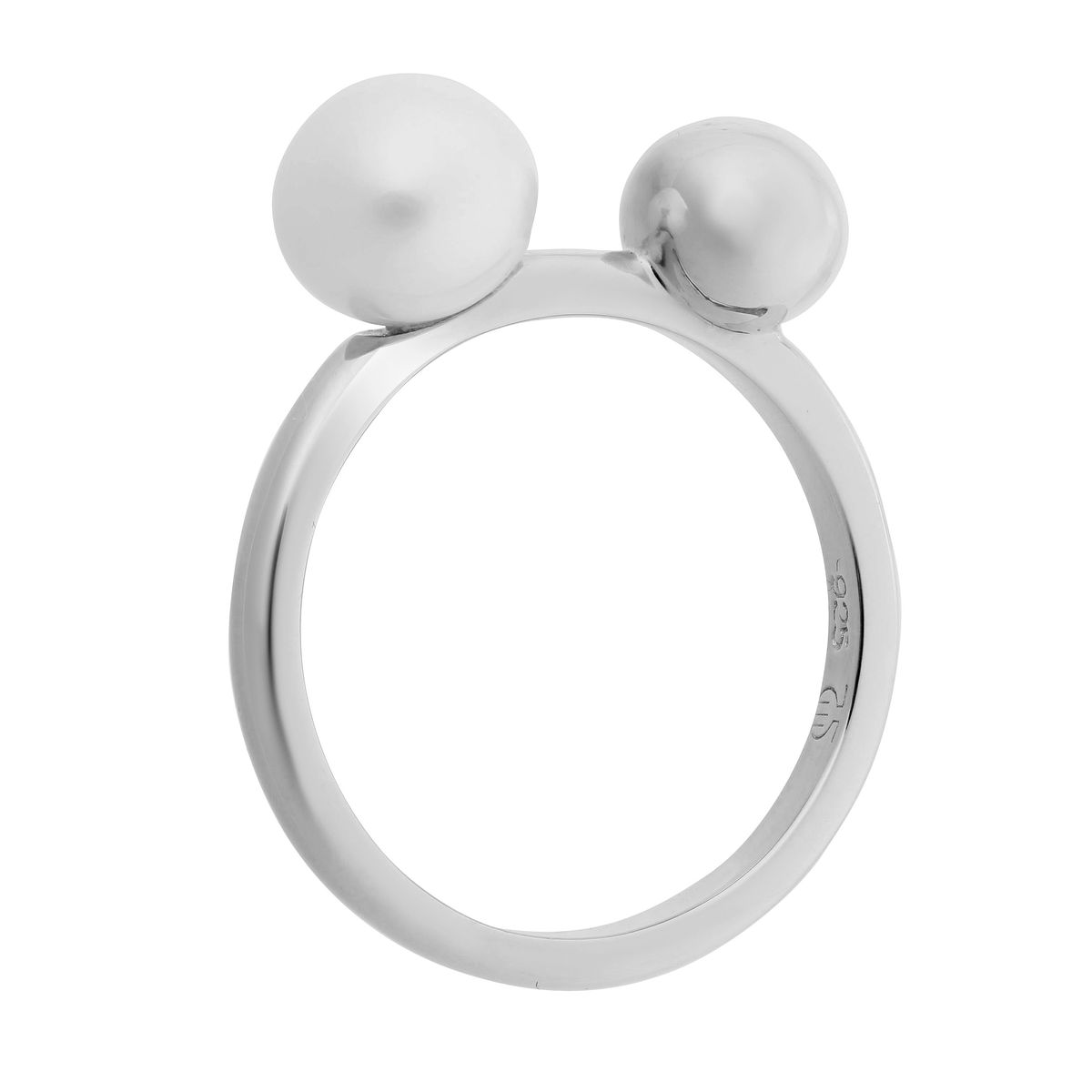Minimalistischer Doppel-Kugel-Ring