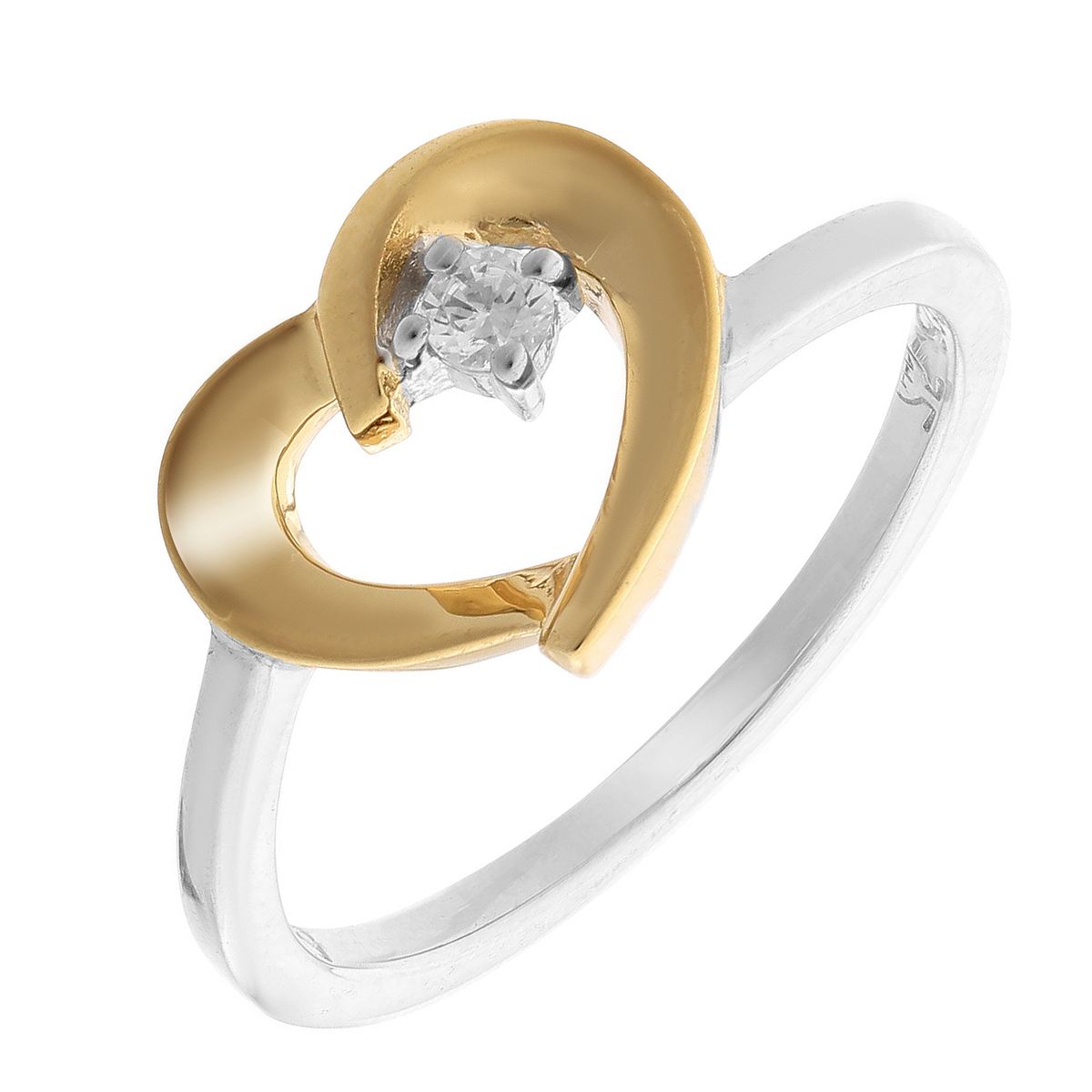 Orphelia Damen-Ring Sterling-Silber 925 – Silber/Gold zr-7370/G