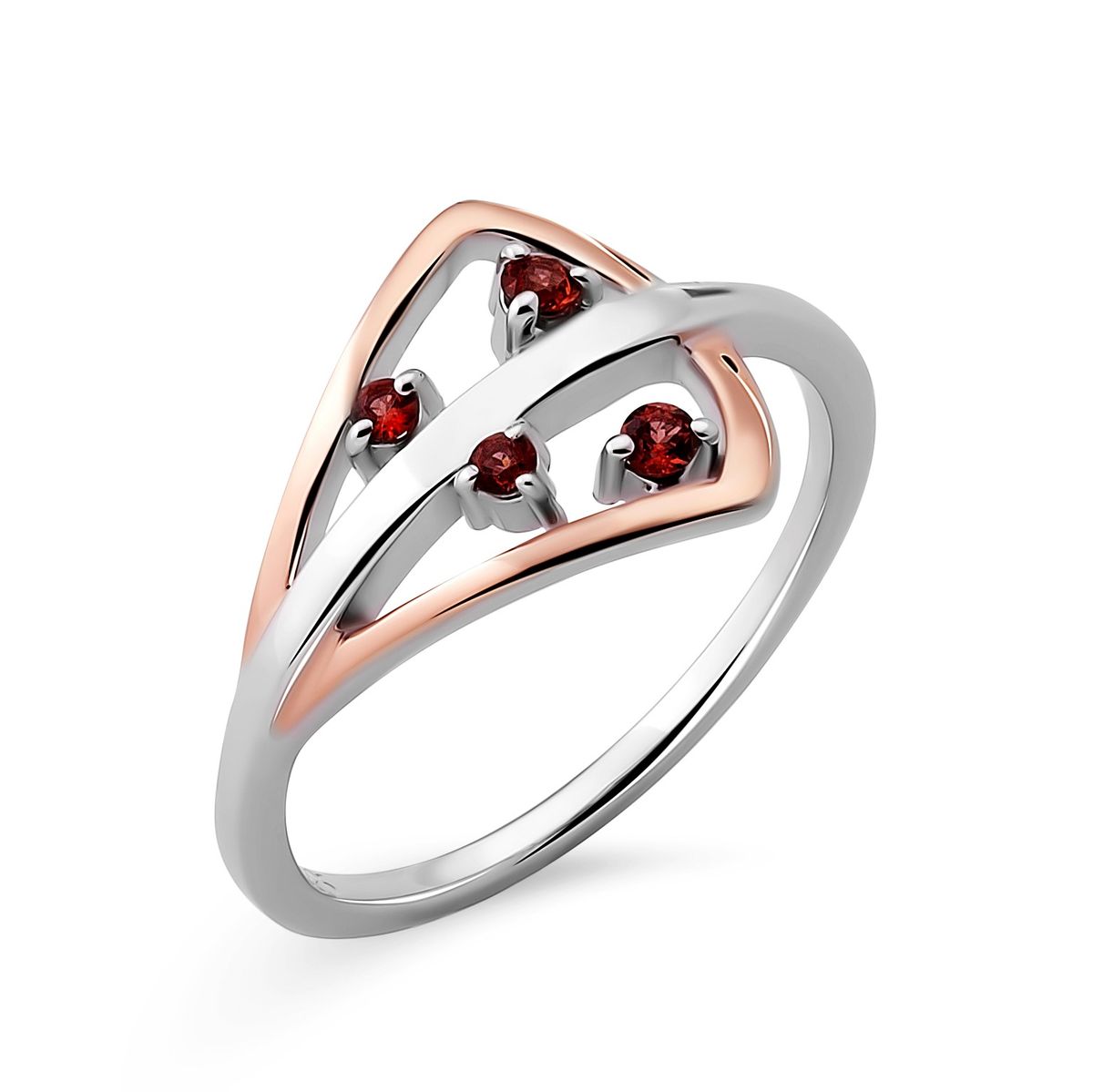 Orphelia Damen-Ring Sterling-Silber 925 – Silber/Rosé ZR-7496