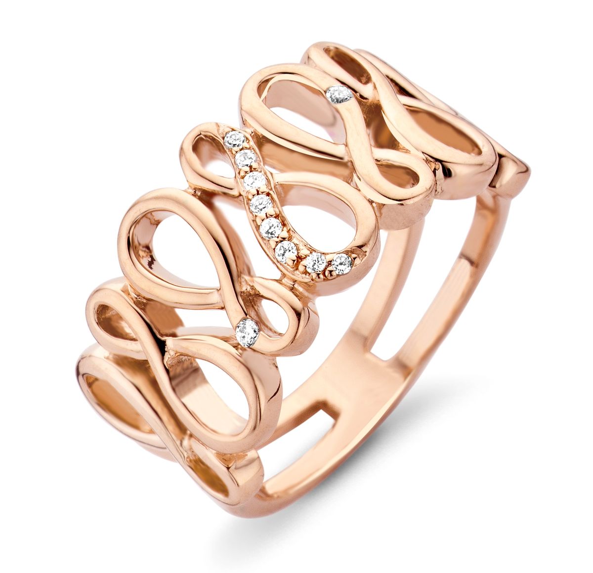 Orphelia Damen-Ring Sterling-Silber 925, Rosé ZR-7123/RG