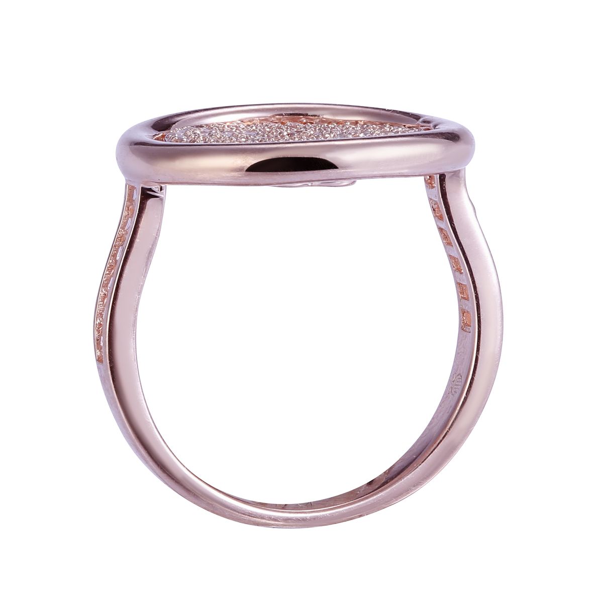 Funkelnder Ovaler Pavé Statement-Ring