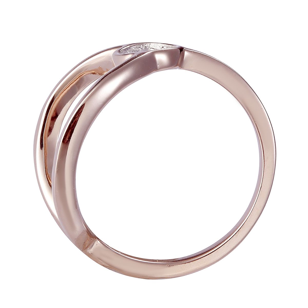 Verschränkter Pavé-Scheiben-Ring
