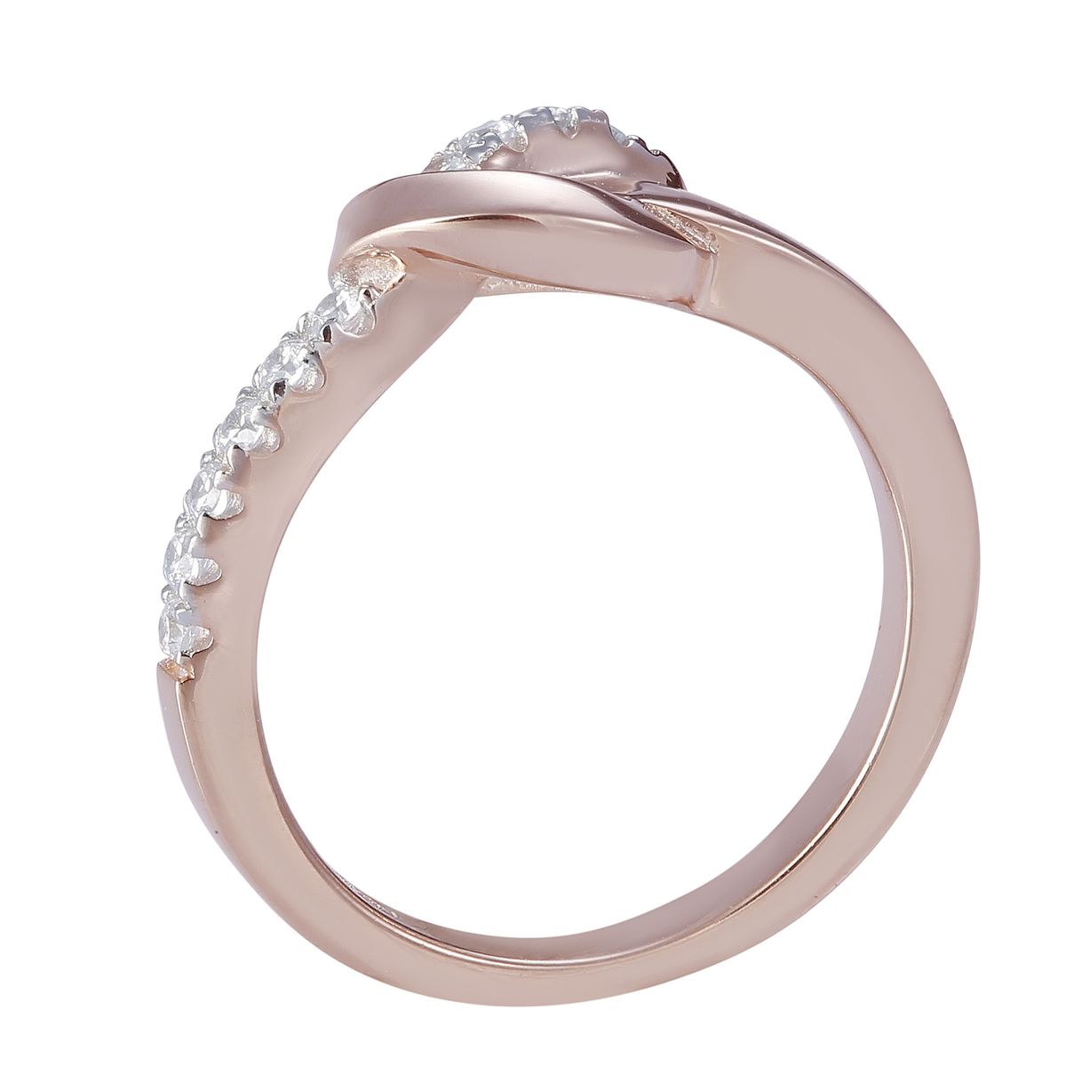 Eleganter Ring mit funkelndem Knotendesign