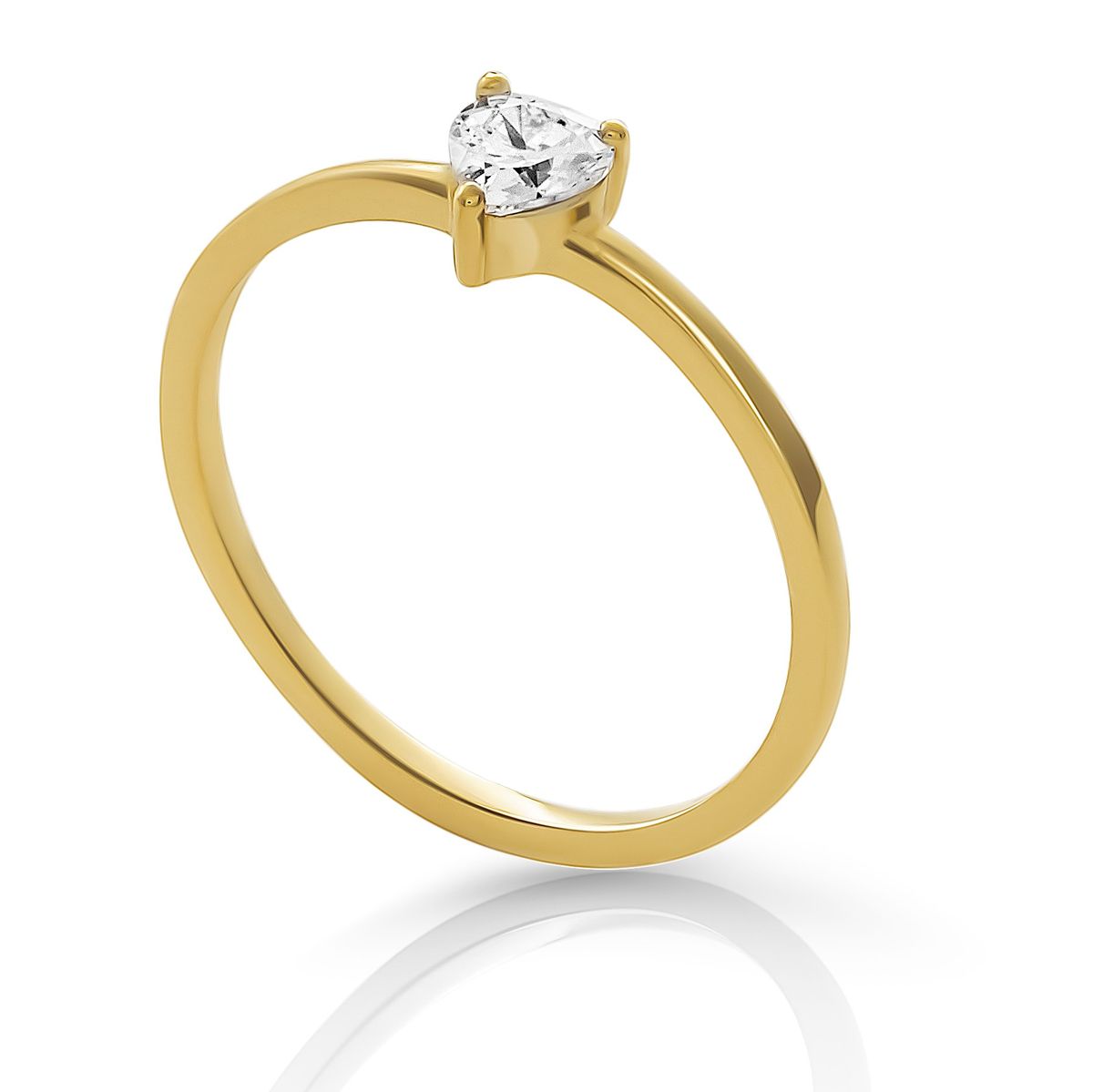 Zarter Ring mit Herz-Solitär
