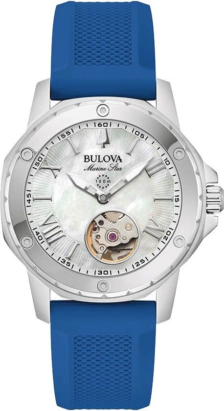 Bulova Marine Star Damen Blau Uhr 96L324