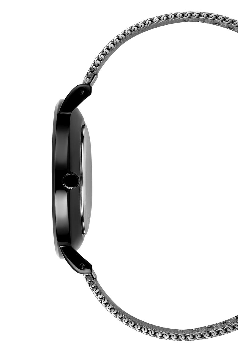 Minimalistische Analoguhr mit Mesh-Armband