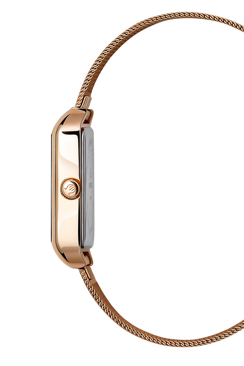 Elegante Rechteckige Mesh-Armbanduhr