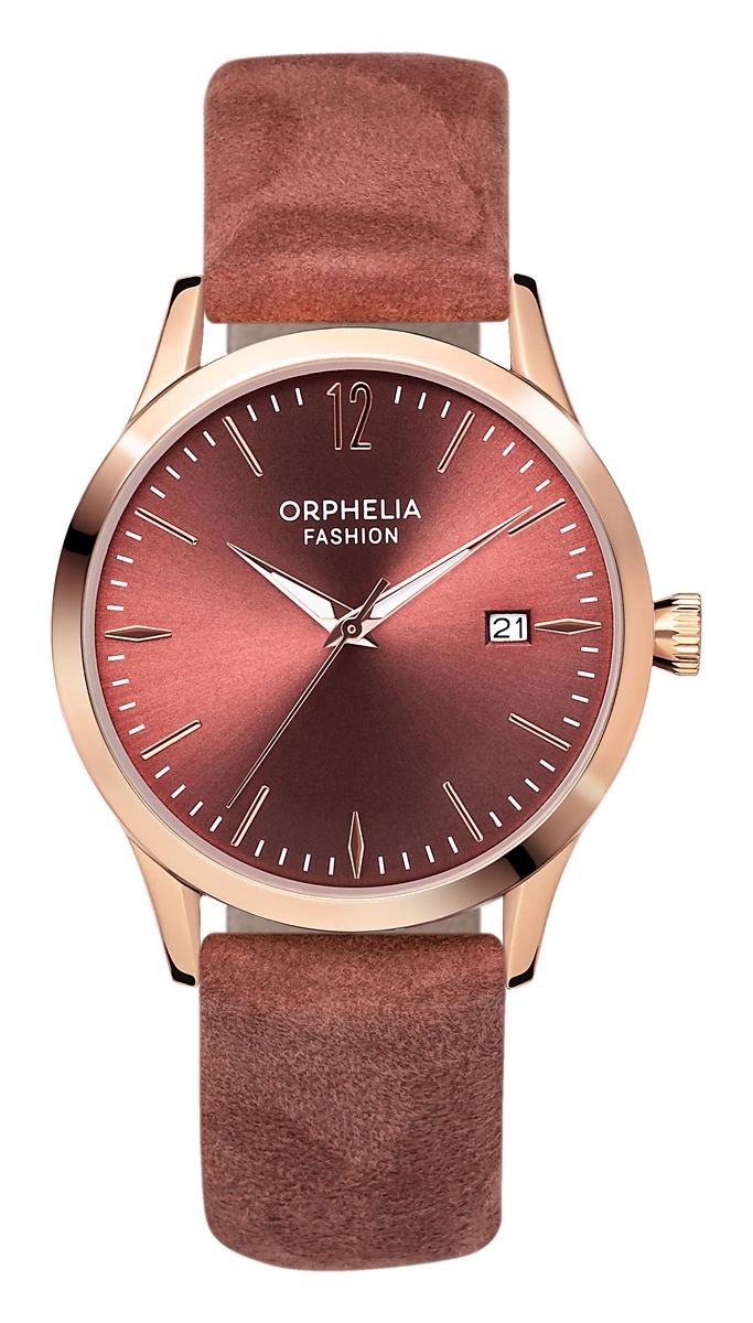 Orphelia Fashion Wildleder Damenpink-Uhr OF714820