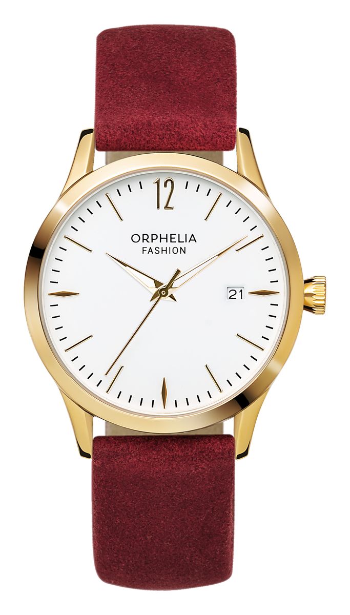 Orphelia Fashion Wildleder Damen rote Uhr OF711701