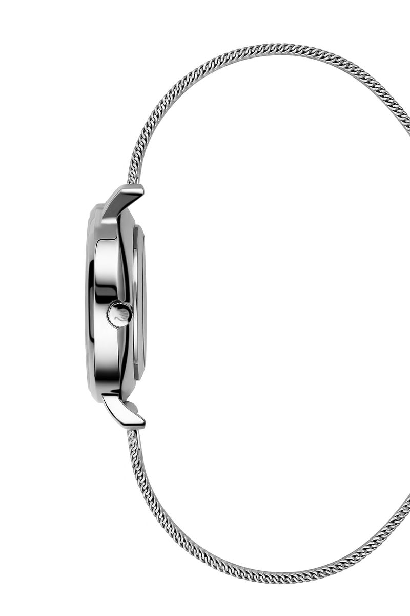 Minimalistische Armbanduhr mit Mesh-Armband