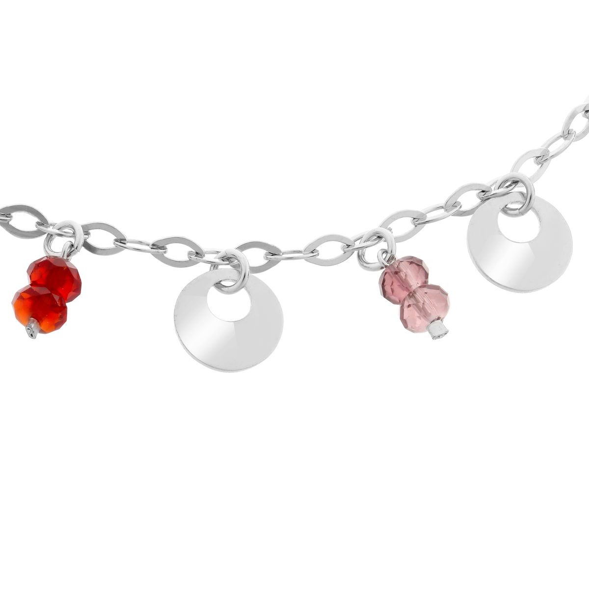 Silbernes Bettelarmband mit Perlen