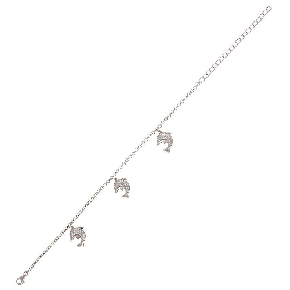Funkelndes Delfin-Charm-Armband