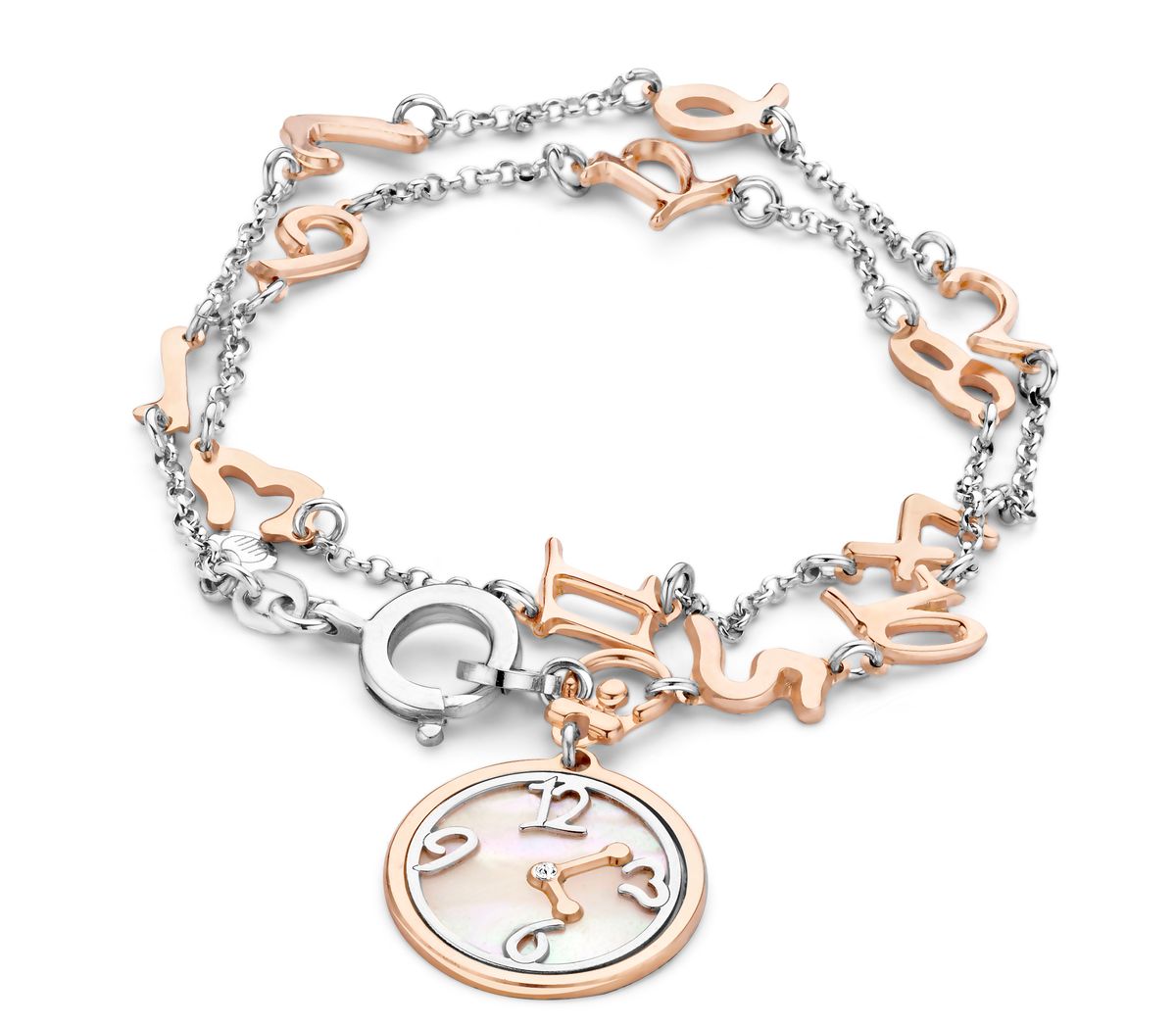 Orphelia Damenarmband aus 925er Sterlingsilber - Silber/Rosé ZA-7174