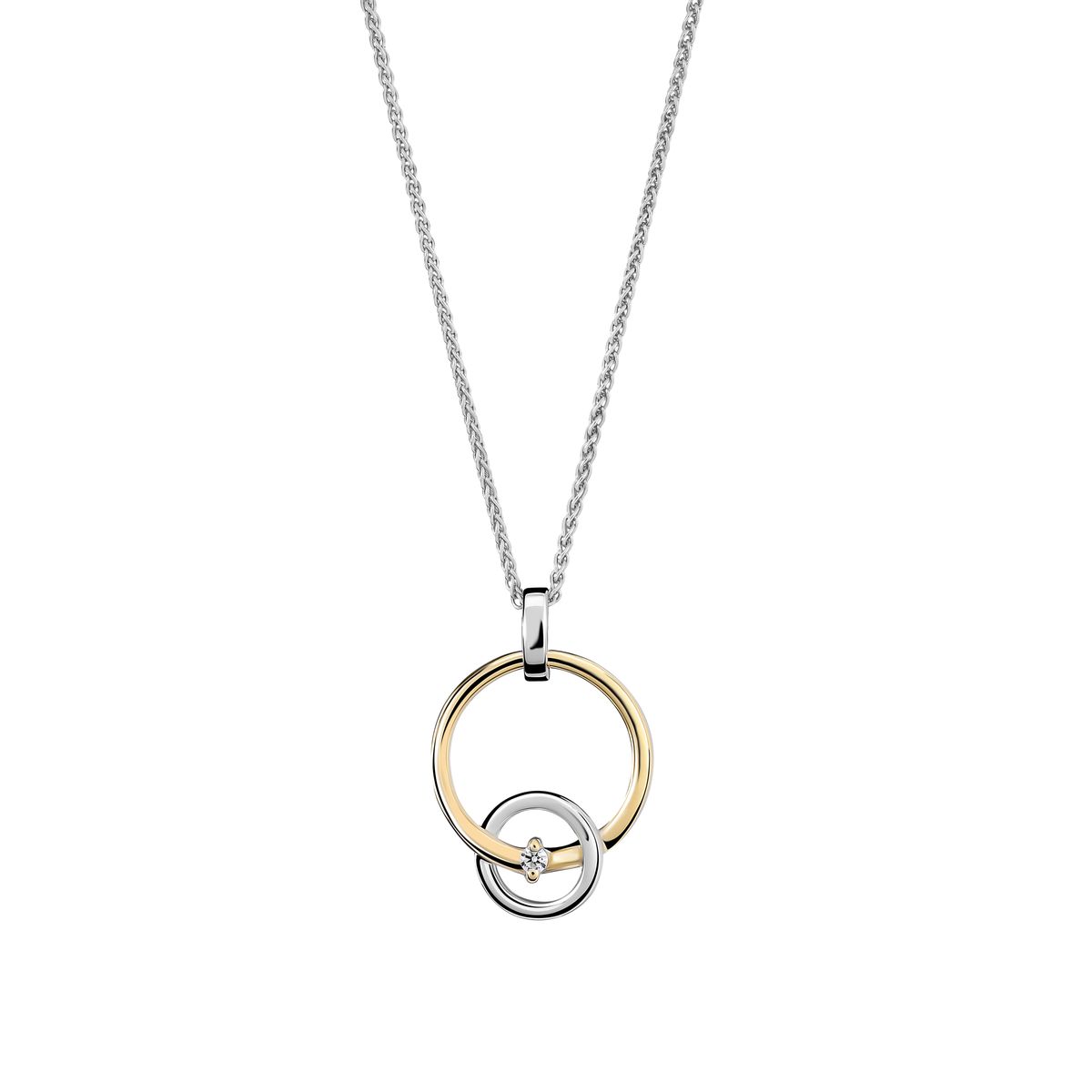 Orphelia 'Antoine' Damen-Kette mit Anhänger aus 925er Sterlingsilber – Silber/Gold ZH-7503/1