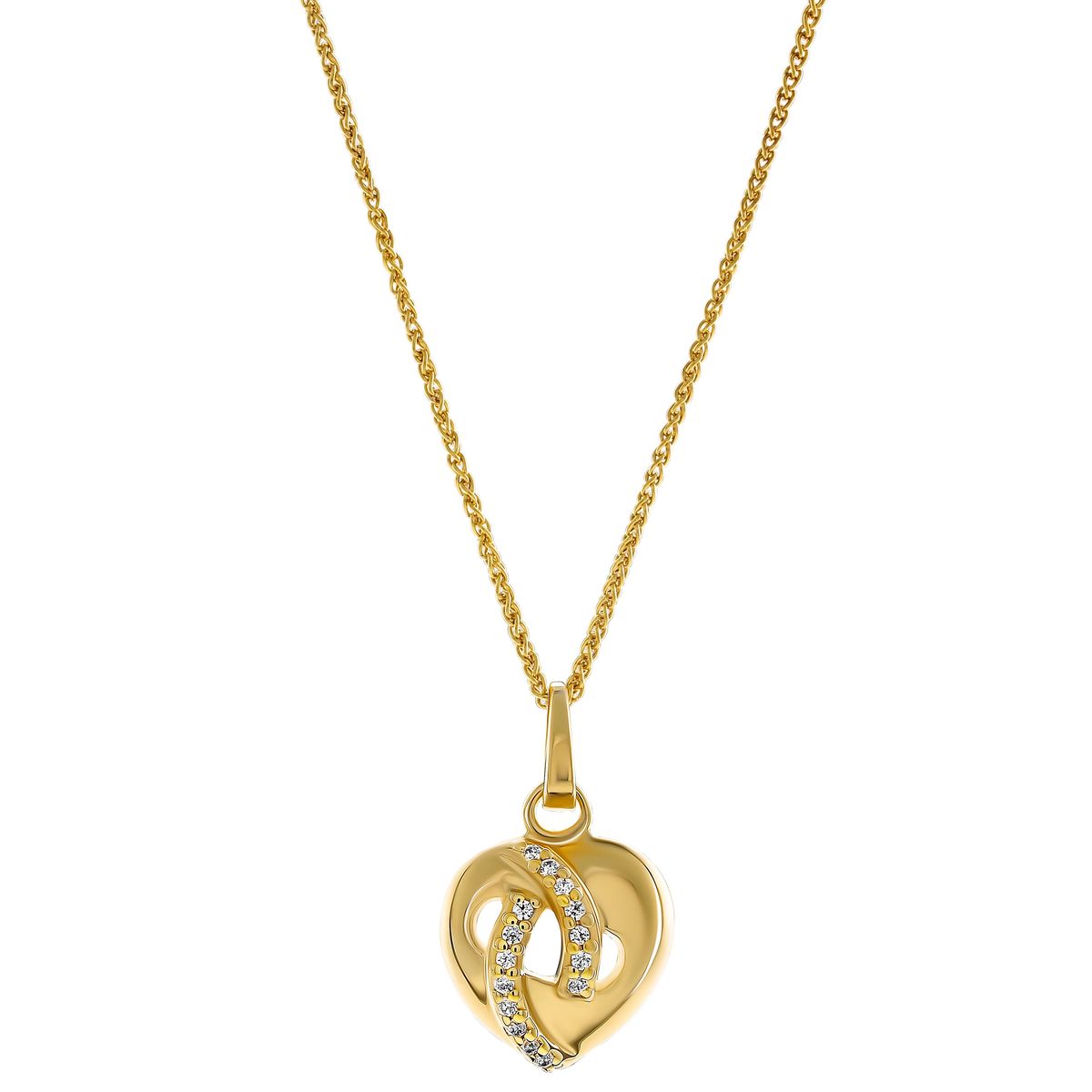 Orphelia 'Amore' Damen-Anhänger aus 925er Sterlingsilber mit Kette – Gold ZH-7577/G