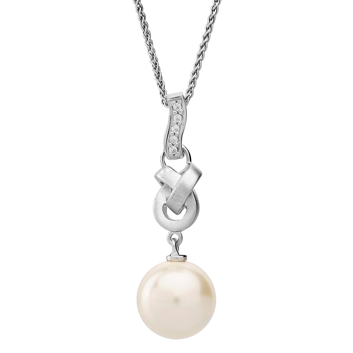 Orphelia 'Clara' Damenkette mit Anhänger aus 925er Sterlingsilber – Silber ZH-7515