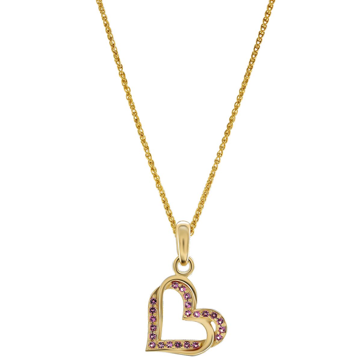 Orphelia 'Cecilia' Damen-Anhänger aus 925er Sterlingsilber mit Kette – Gold ZH-7584/R