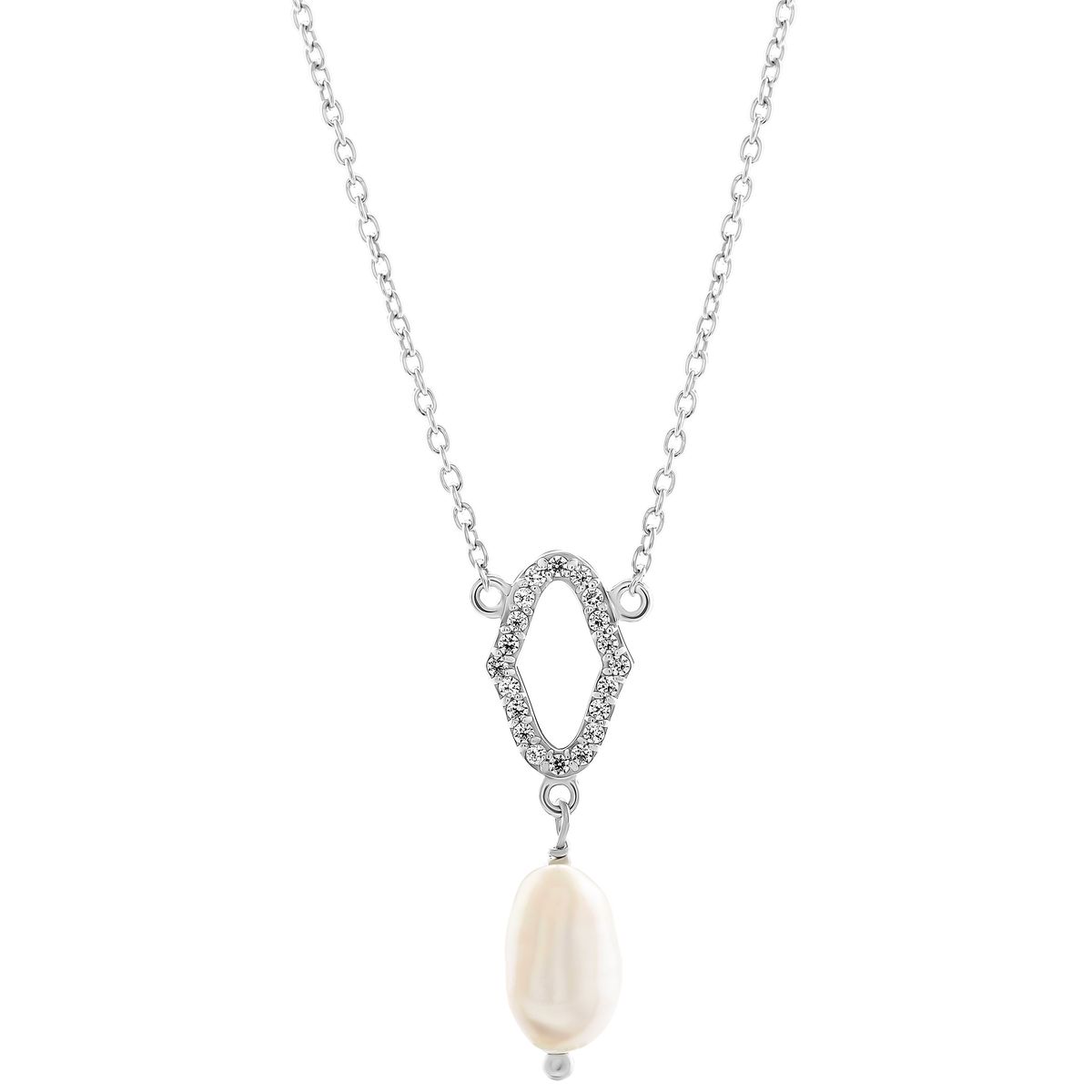 Orphelia 'Normandy' Damen-Anhänger aus 925er Sterlingsilber mit Kette – Silber ZK-7574