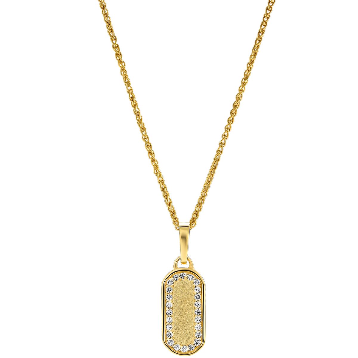 Orphelia 'Malaga' Damen-Anhänger aus 925er Sterlingsilber mit Kette – Gold ZH-7573/G