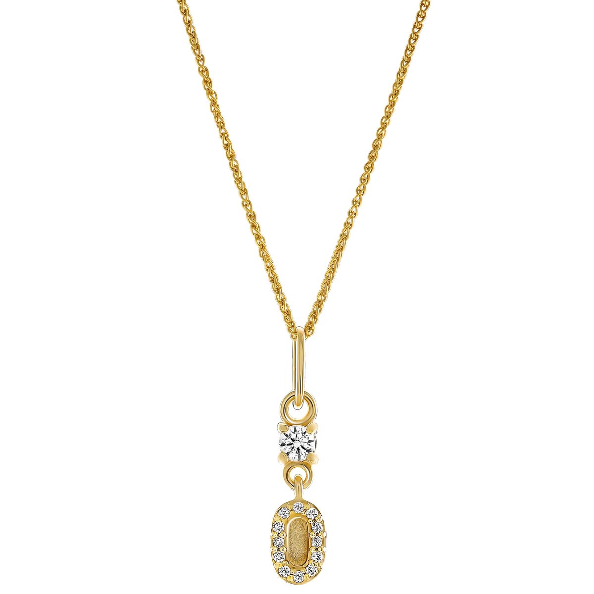 Orphelia 'Lily' Damen-Anhänger aus 925er Sterlingsilber mit Kette – Gold ZH-7582/G