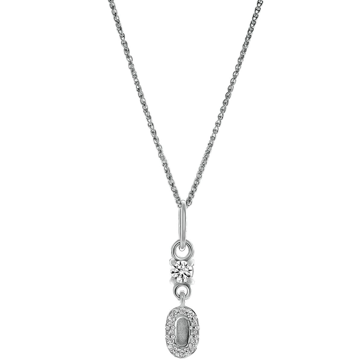 Orphelia 'Lily' Damen-Anhänger aus 925er Sterlingsilber mit Kette – Silber ZH-7582