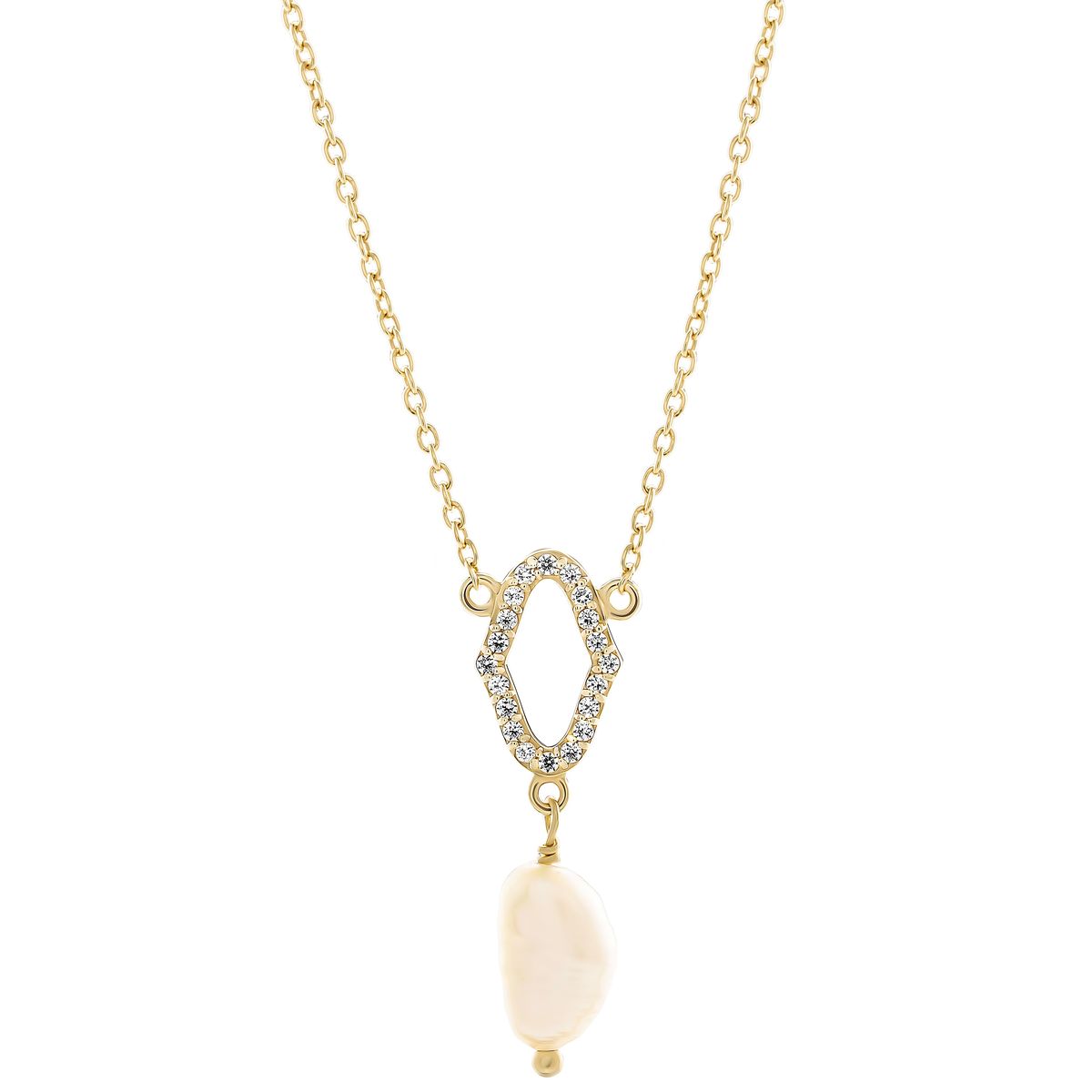 Orphelia 'Normandy' Damen-Anhänger aus 925er Sterlingsilber mit Kette – Gold ZK-7574/G