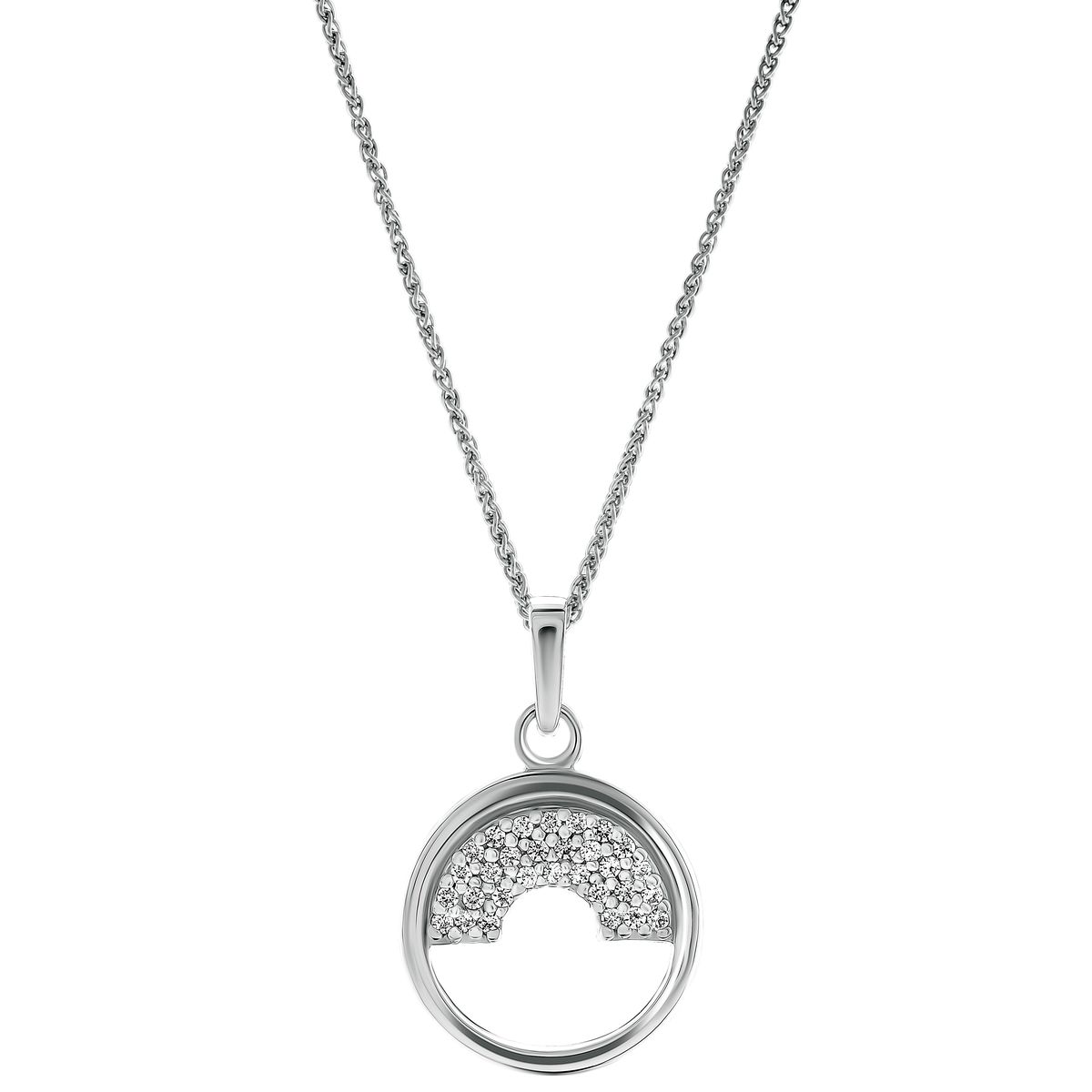 Orphelia 'Tista' Damen-Anhänger aus 925er Sterlingsilber mit Kette – Silber ZH-7586