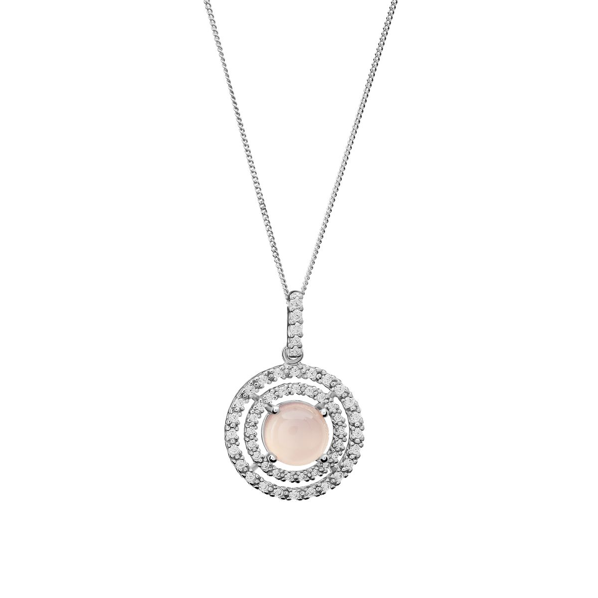Orphelia 'Rivera' Damenkette mit Anhänger aus 925er Sterlingsilber – Silber ZH-7481/PC