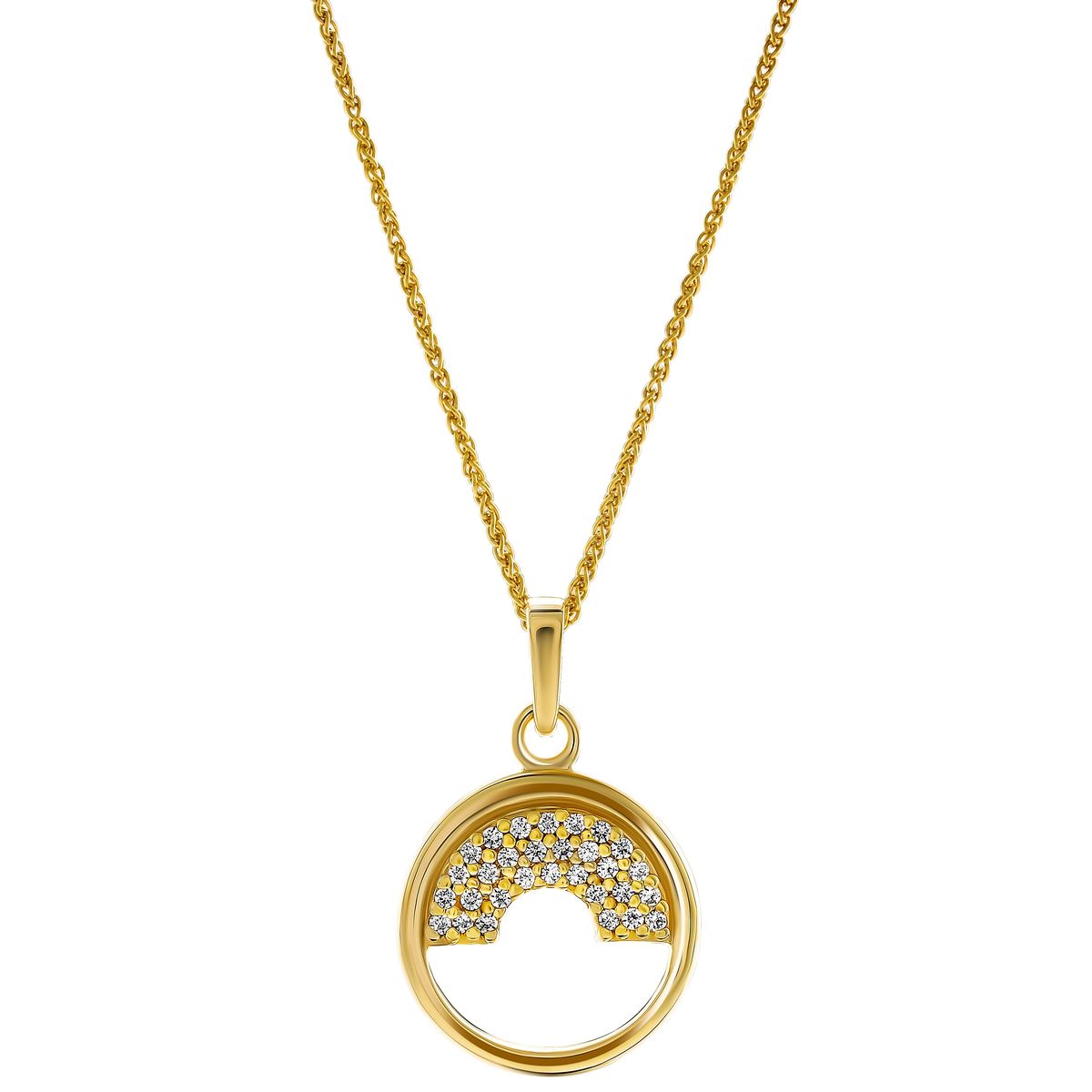 Orphelia 'Tista' Damen-Anhänger aus 925er Sterlingsilber mit Kette – Gold ZH-7586/G