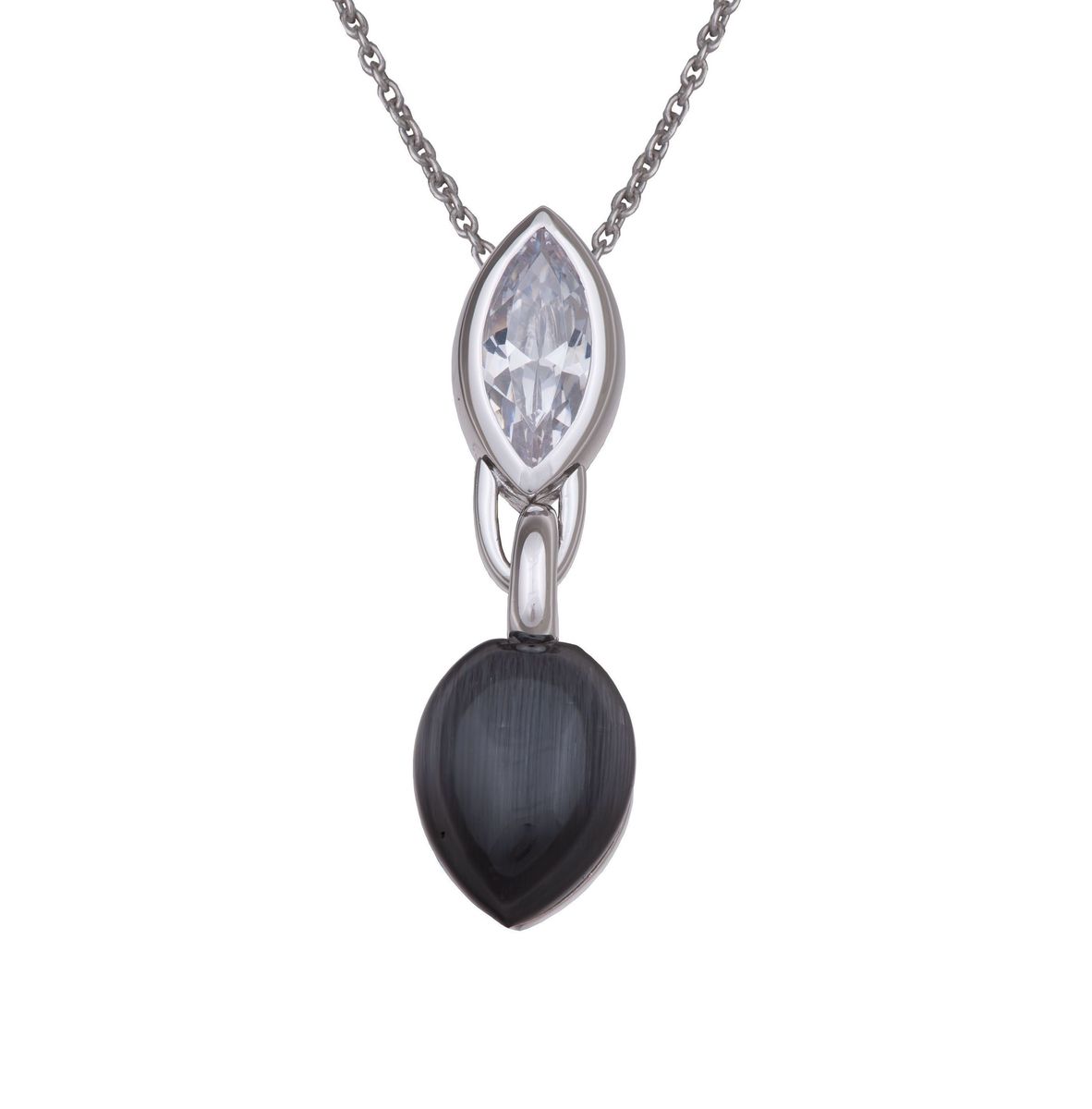 Orphelia Damen-Kette aus 925er Sterlingsilber mit Anhänger – Silber ZH-4531