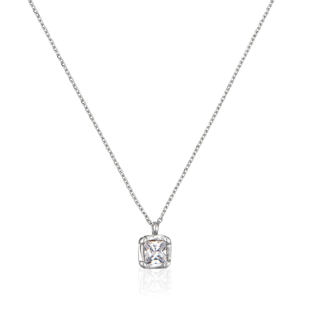 Orphelia Damen-Kette aus 925er Sterlingsilber mit Anhänger – Silber ZK-2766