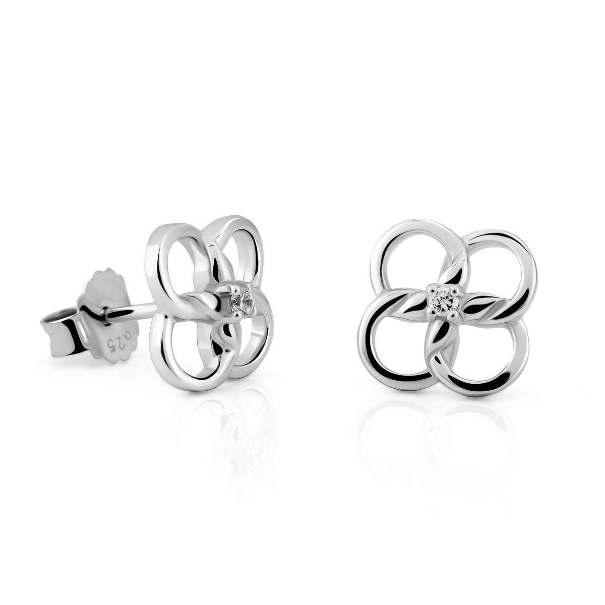 Orphelia 'Aida' Ohrstecker für Damen aus 925er Sterlingsilber - Silber ZO-7472
