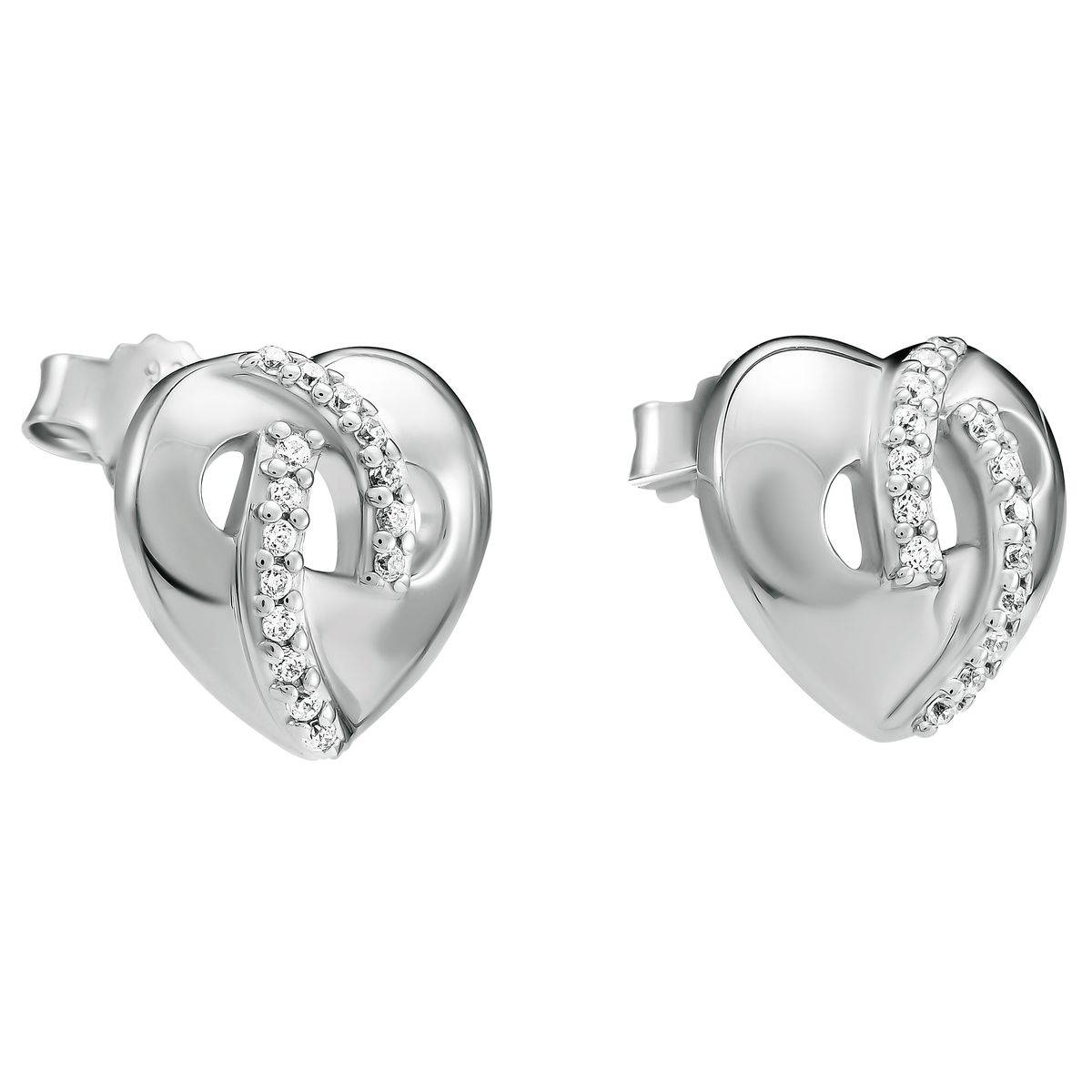 Orphelia 'Amore' Ohrstecker für Damen aus 925er Sterlingsilber - Silber ZO-7577