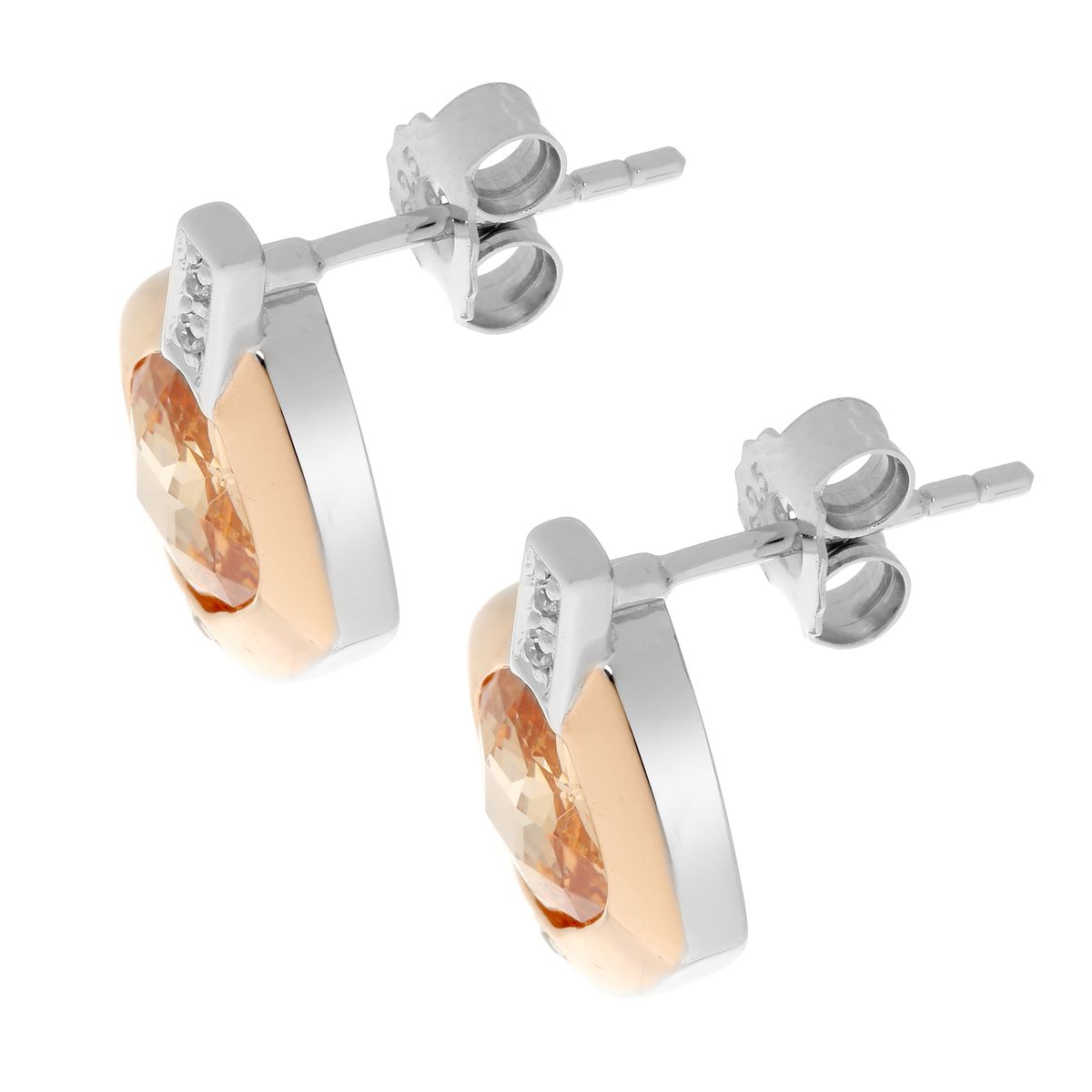Elegante 'Athena' Bi-Color Ohrstecker