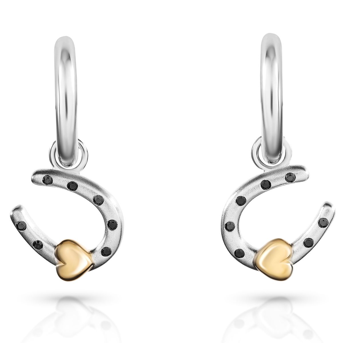 Orphelia 'Aurora' Tropfenohrringe aus 925er Sterlingsilber für Damen - Silber/Gold ZO-7525
