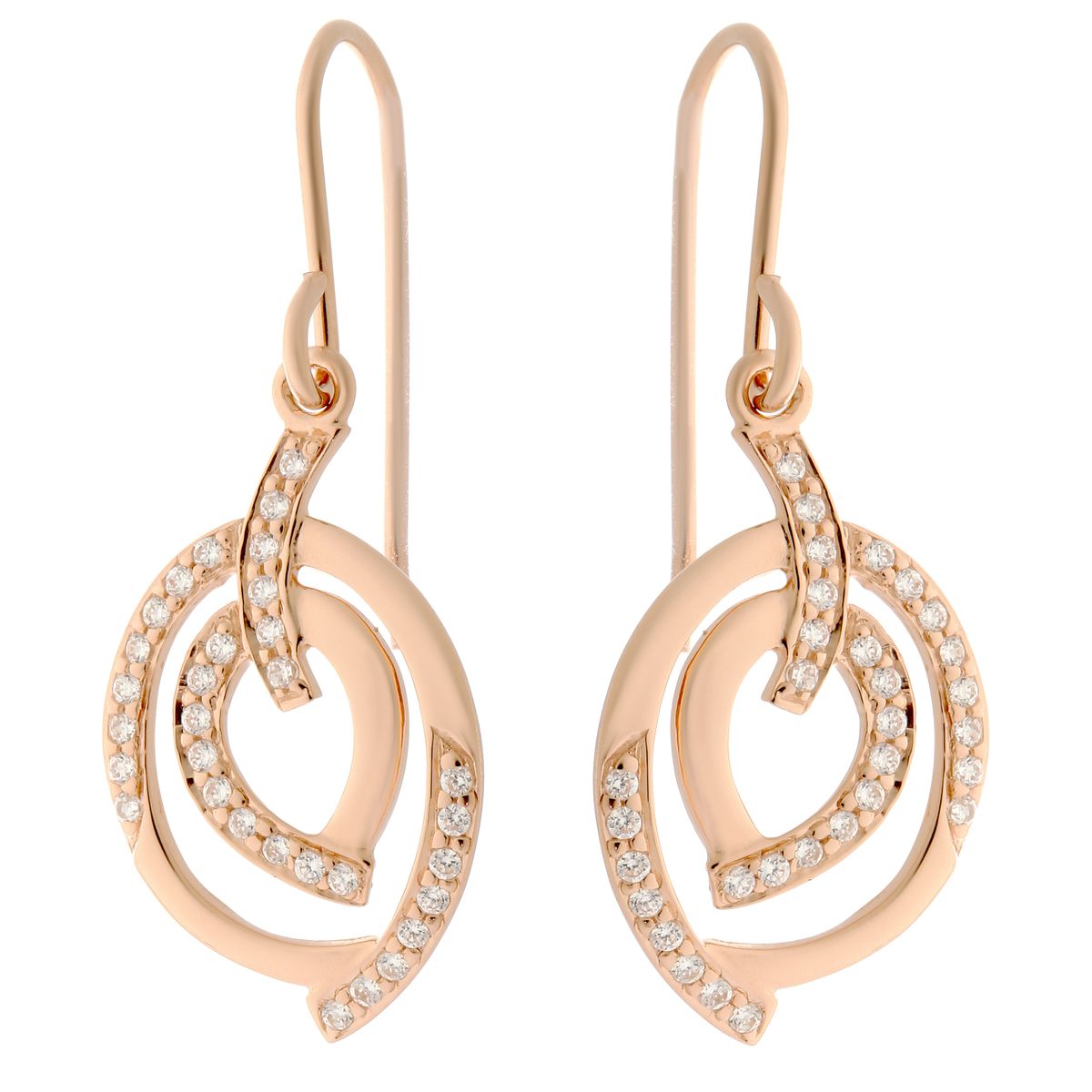 Orphelia 'Celine' Tropfenohrringe aus 925er Sterlingsilber für Damen - Rosé ZO-7114/RG