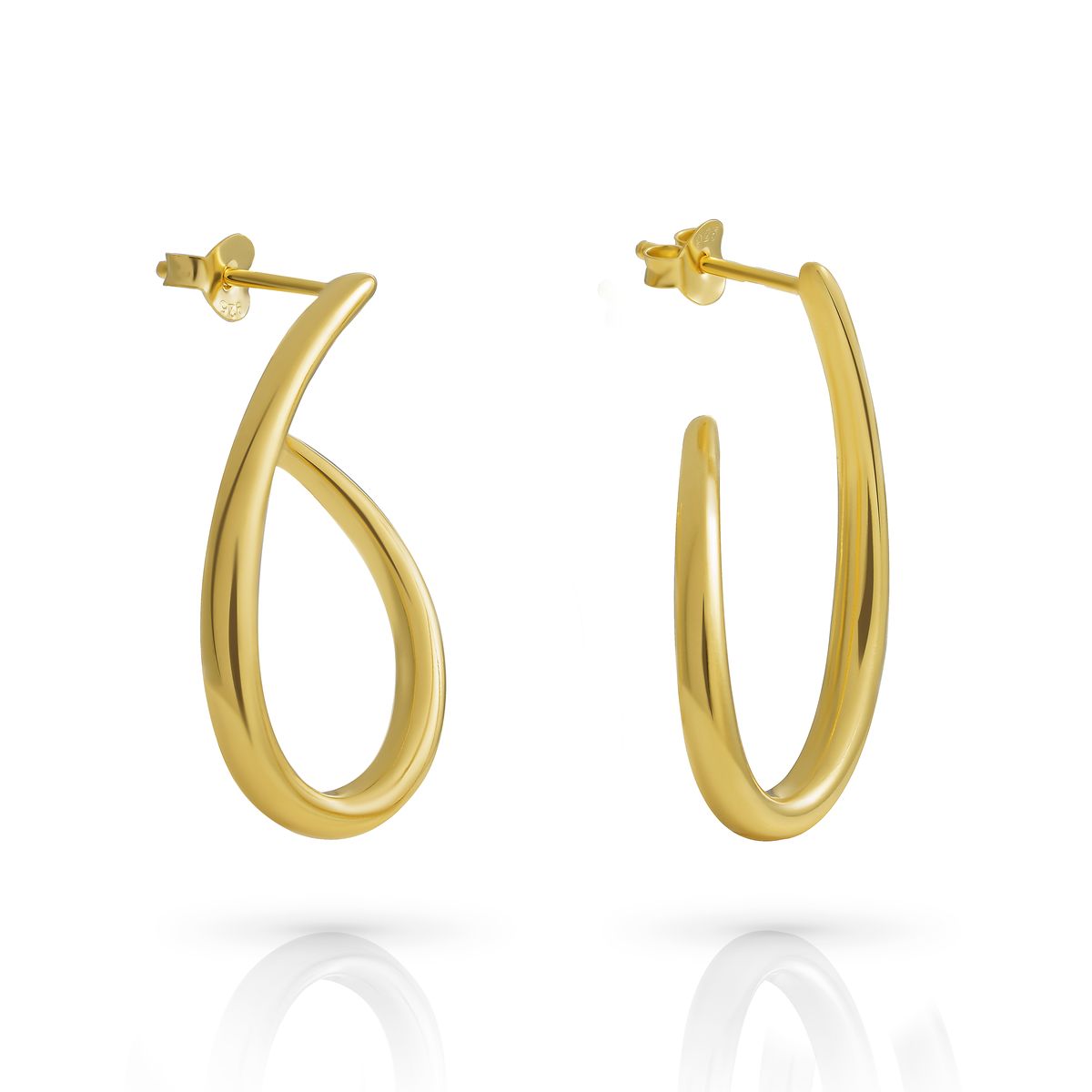 Elegante skulpturale Twist-Tropfenohrringe