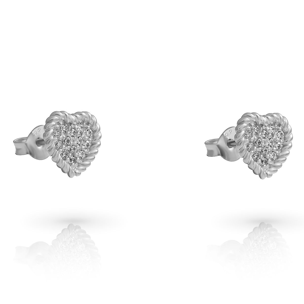 Orphelia 'Elite' Damen Ohrstecker aus 925er Sterlingsilber - Silber ZO-7566