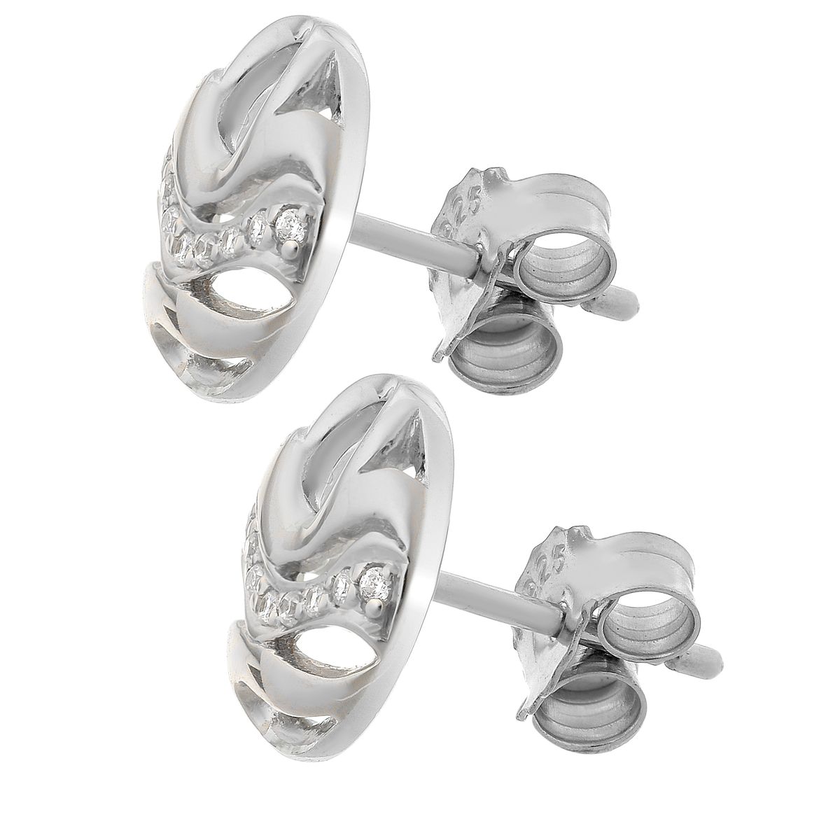 Orphelia 'Elvina' Ohrstecker für Damen, 925 Sterling Silber - Silber ZO-7085
