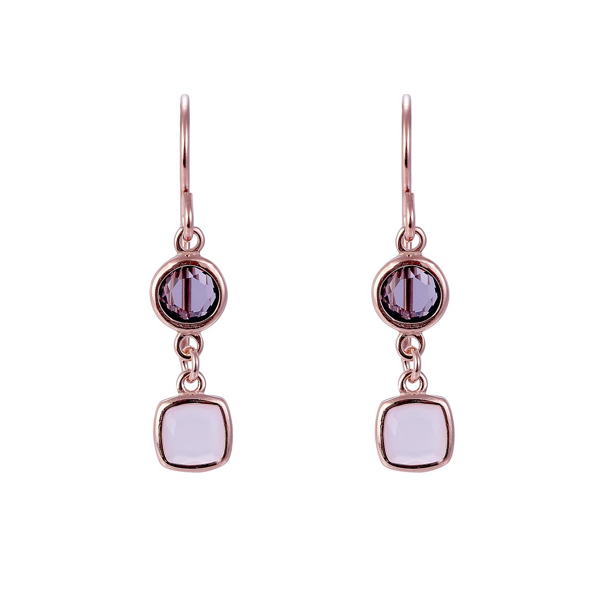 Orphelia 'Fawn' Damen 925 Sterling Silber Drops Ohrringe - Rose ZO-7410