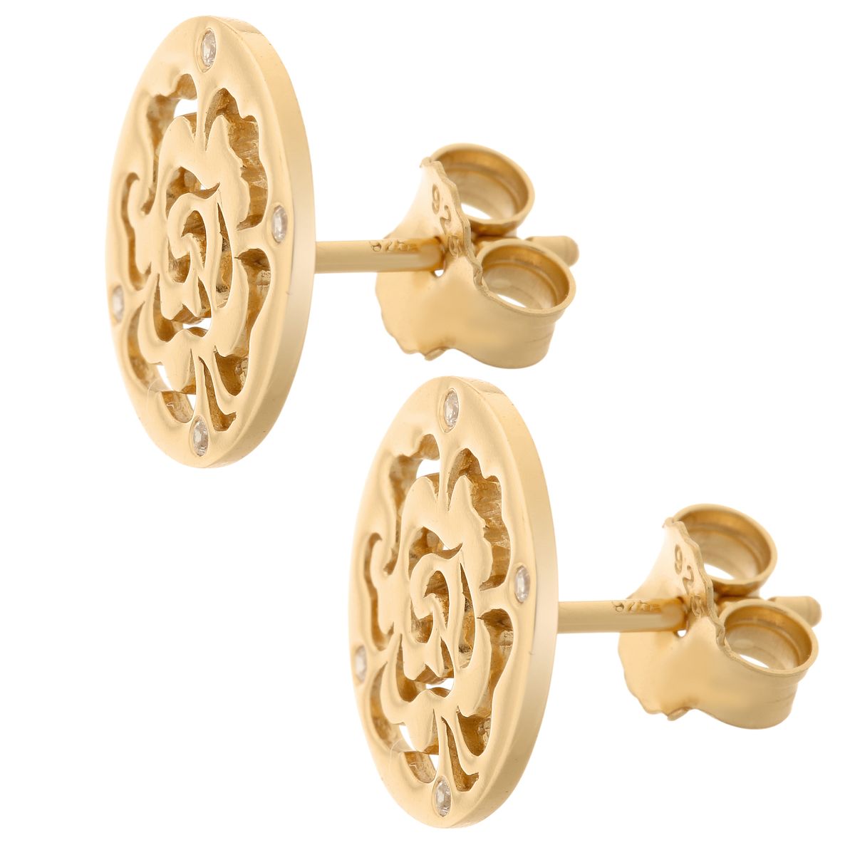 Orphelia 'Fiore' Damen 925er Sterling Silber Ohrstecker - Gold ZO-7079/2