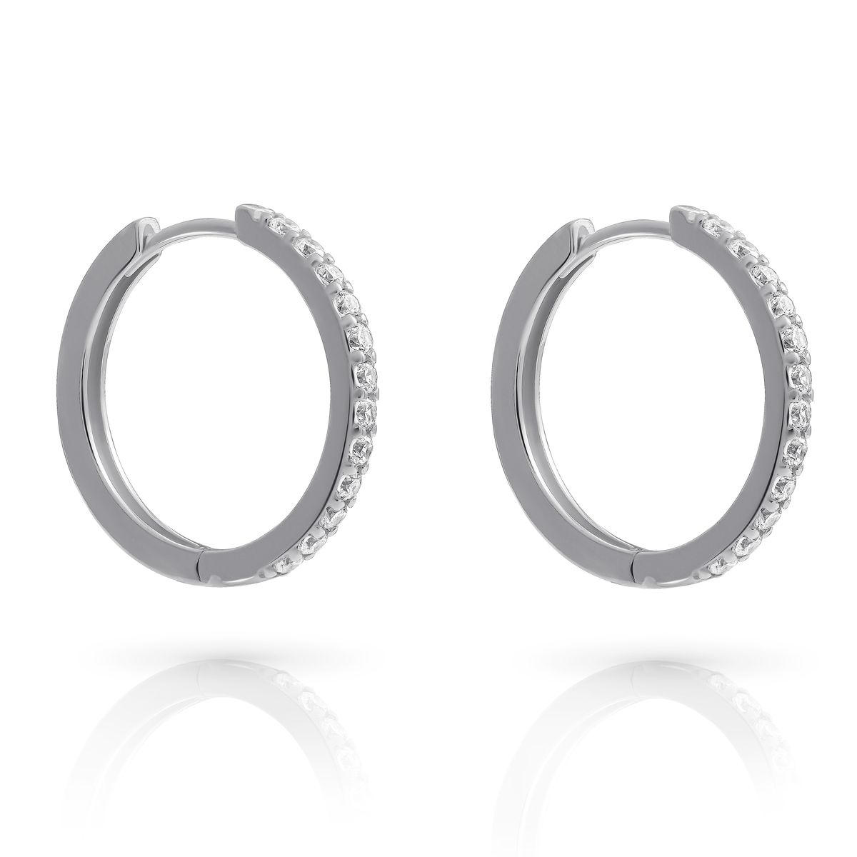 Orphelia 'Fay' Creolen für Damen aus 925er Sterlingsilber - Silber ZO-7557