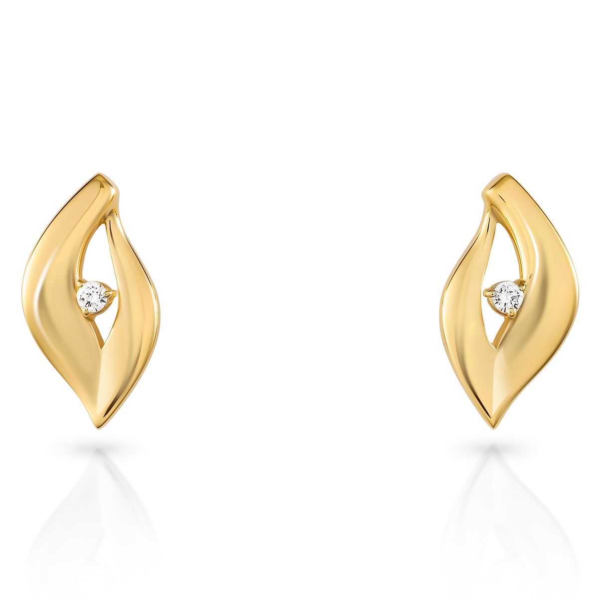 Orphelia 'Mailand' Damen 925 Sterlingsilber Ohrstecker - Gold ZO-7519/G