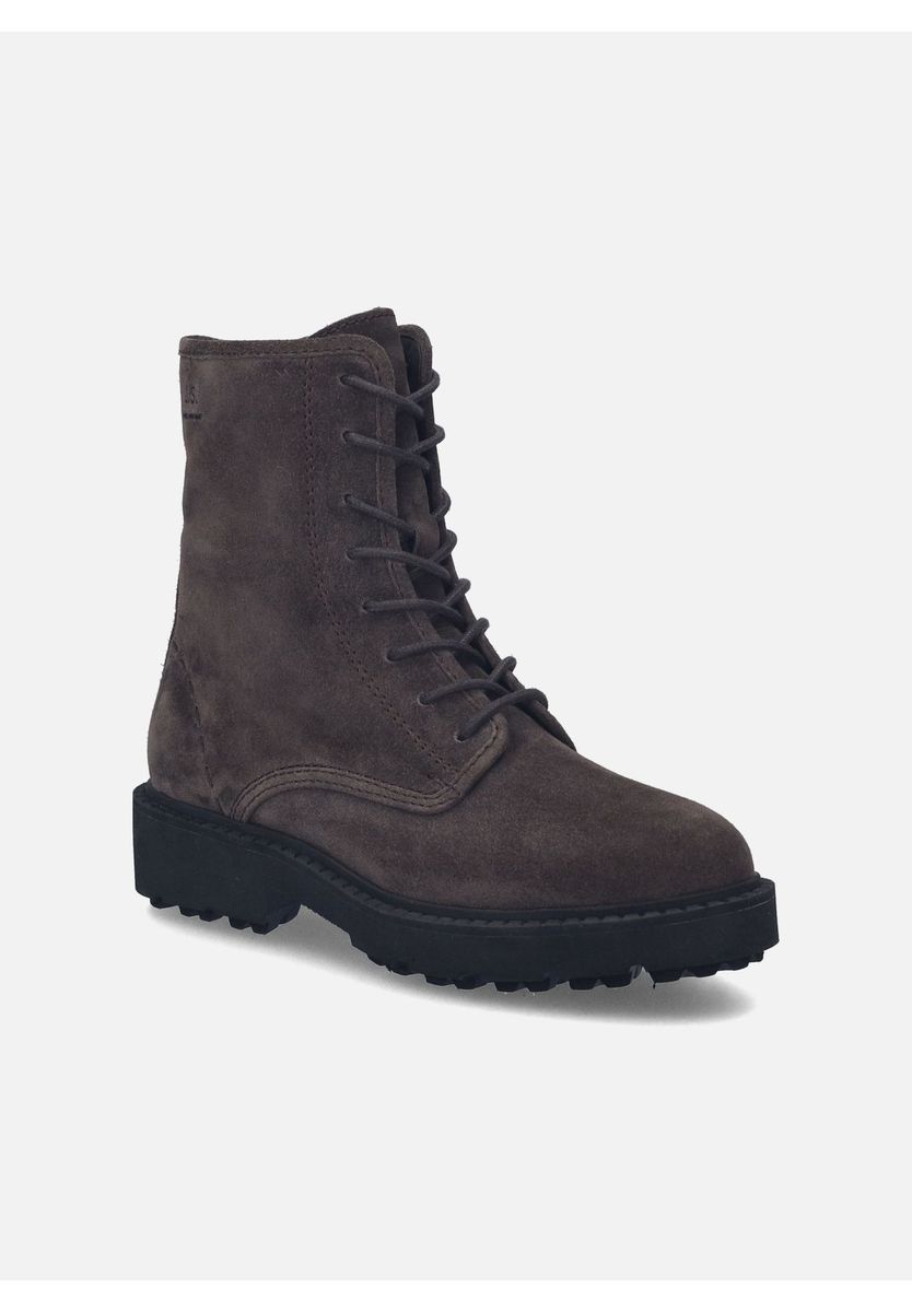 Brauner Wildleder Schnürstiefelette