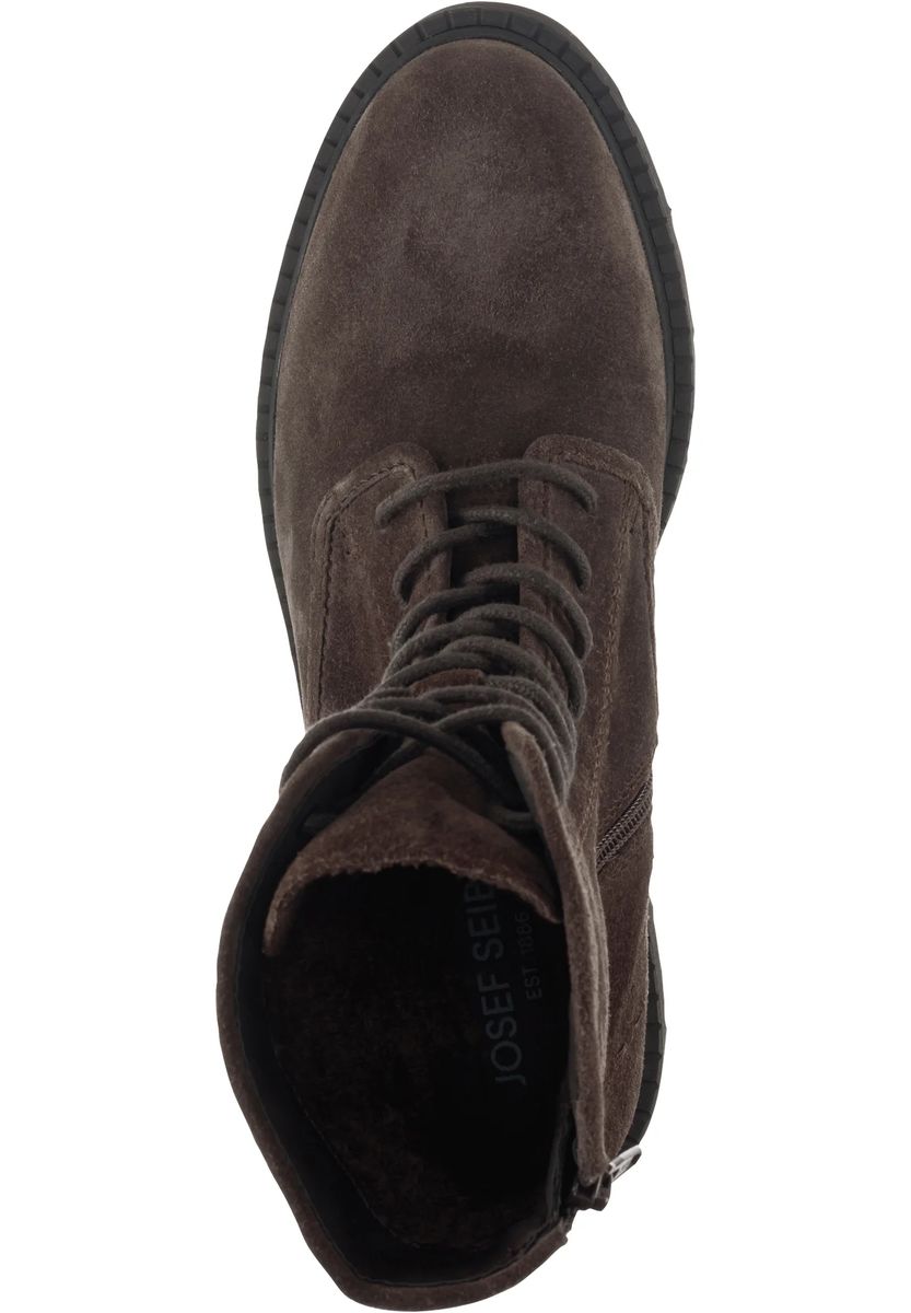 Brauner Wildleder Schnürstiefelette