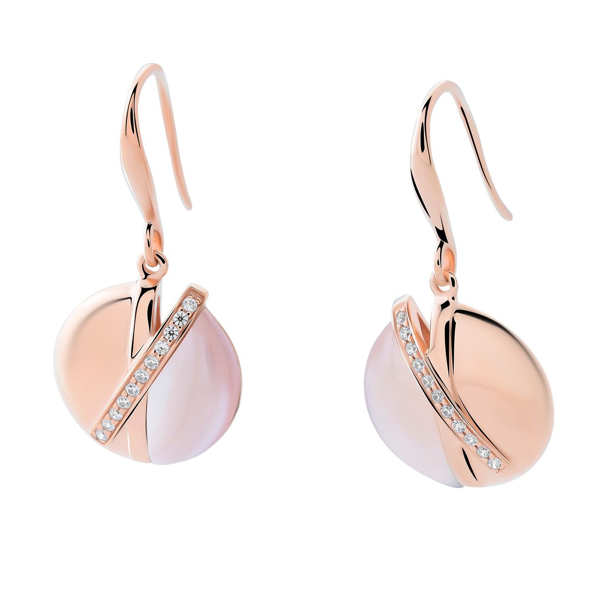 Elegante geometrische Pavé-Ohrhänger