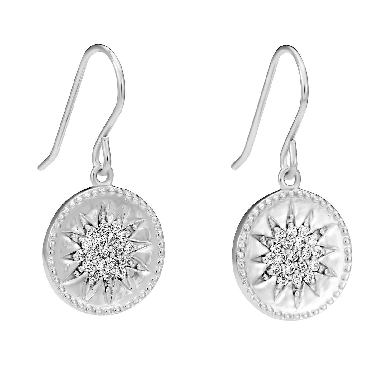 'Shine' Sonnenstrahl Stern Tropfenohrringe