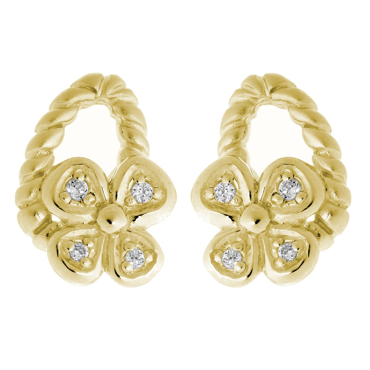 Orphelia Ohrstecker für Damen, 925 Sterlingsilber, Gold ZO-6020/2