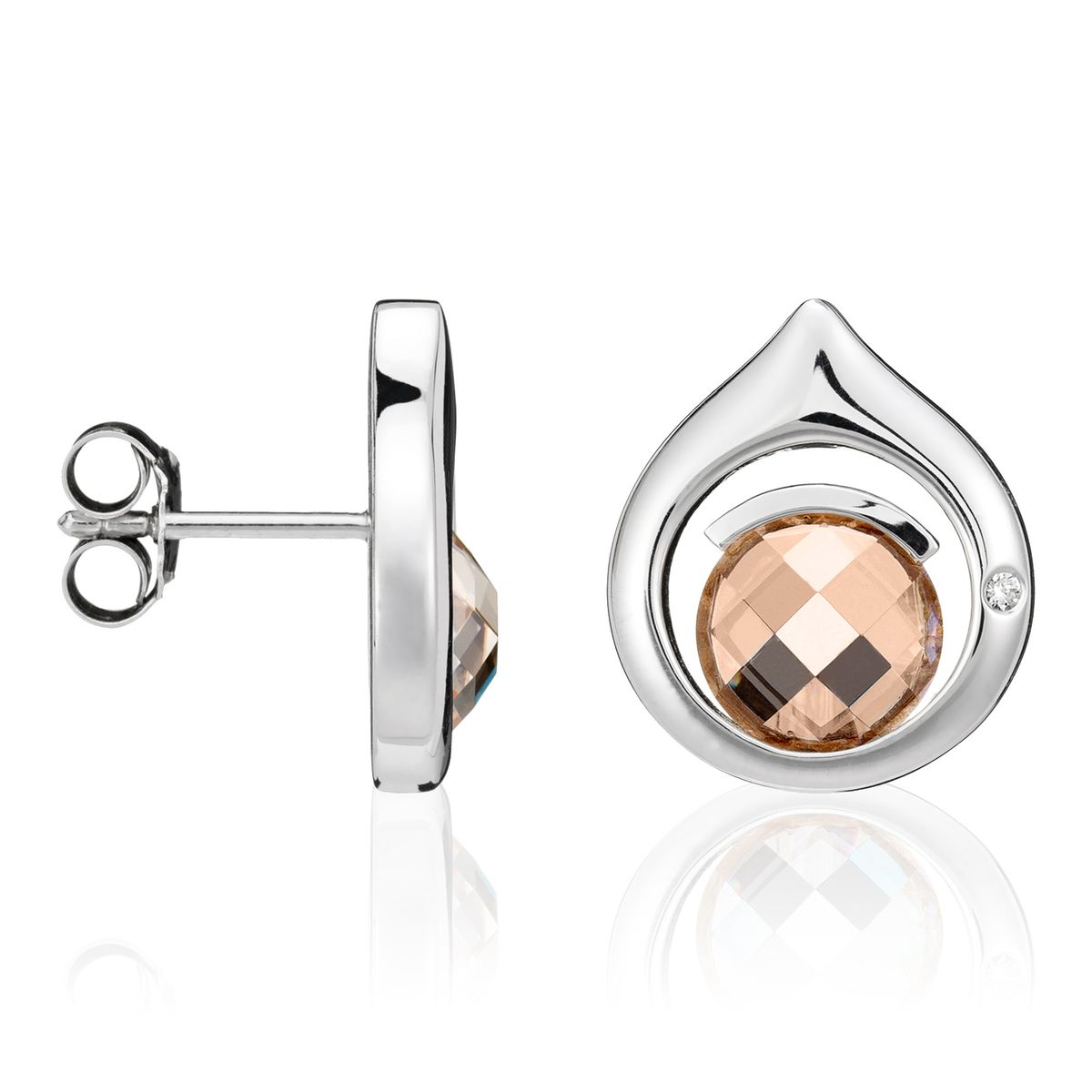 Orphelia Ohrstecker für Damen, 925 Sterlingsilber, Silber ZO-5979