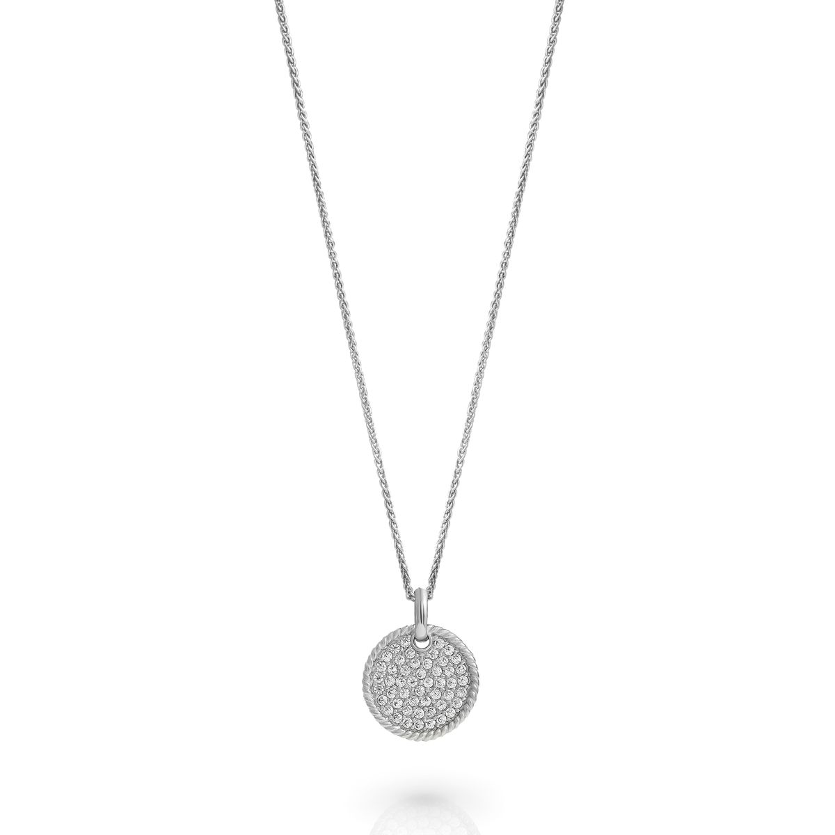 Pave-besetztes Scheibenanhänger und Stecker Set